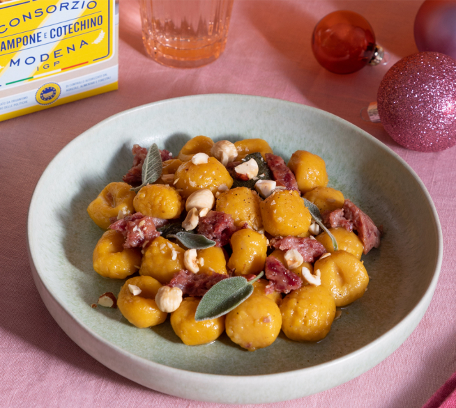 Gnocchi di zucca con Cotechino Modena IGP