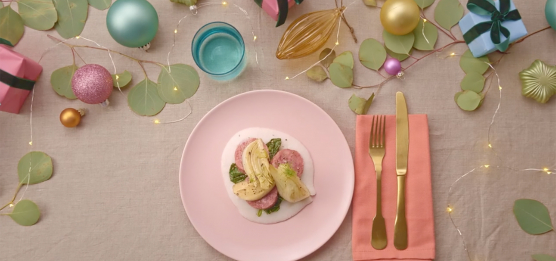 Cotechino Modena IGP con polenta bianca e finocchi brasati